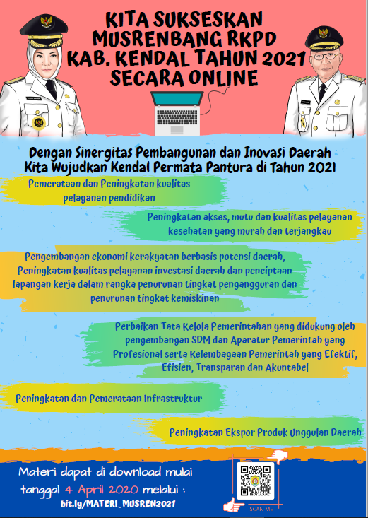 Pelaksanaan Musrenbang RKPD Tahun 2021 Kabupaten Kendal secara Online